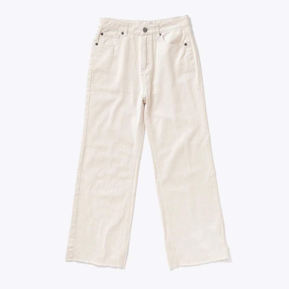 Gabri Crop Flare Women’s White Jeans